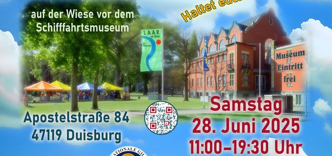 Plakat zum Laarer Sommerfest 2025 der Bürgervereinigung Duisburg-Laar