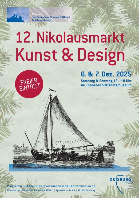 Plakat zum 12. Nikolausmarkt Kunst und Design am 6. und 7.12.2025 im MDB